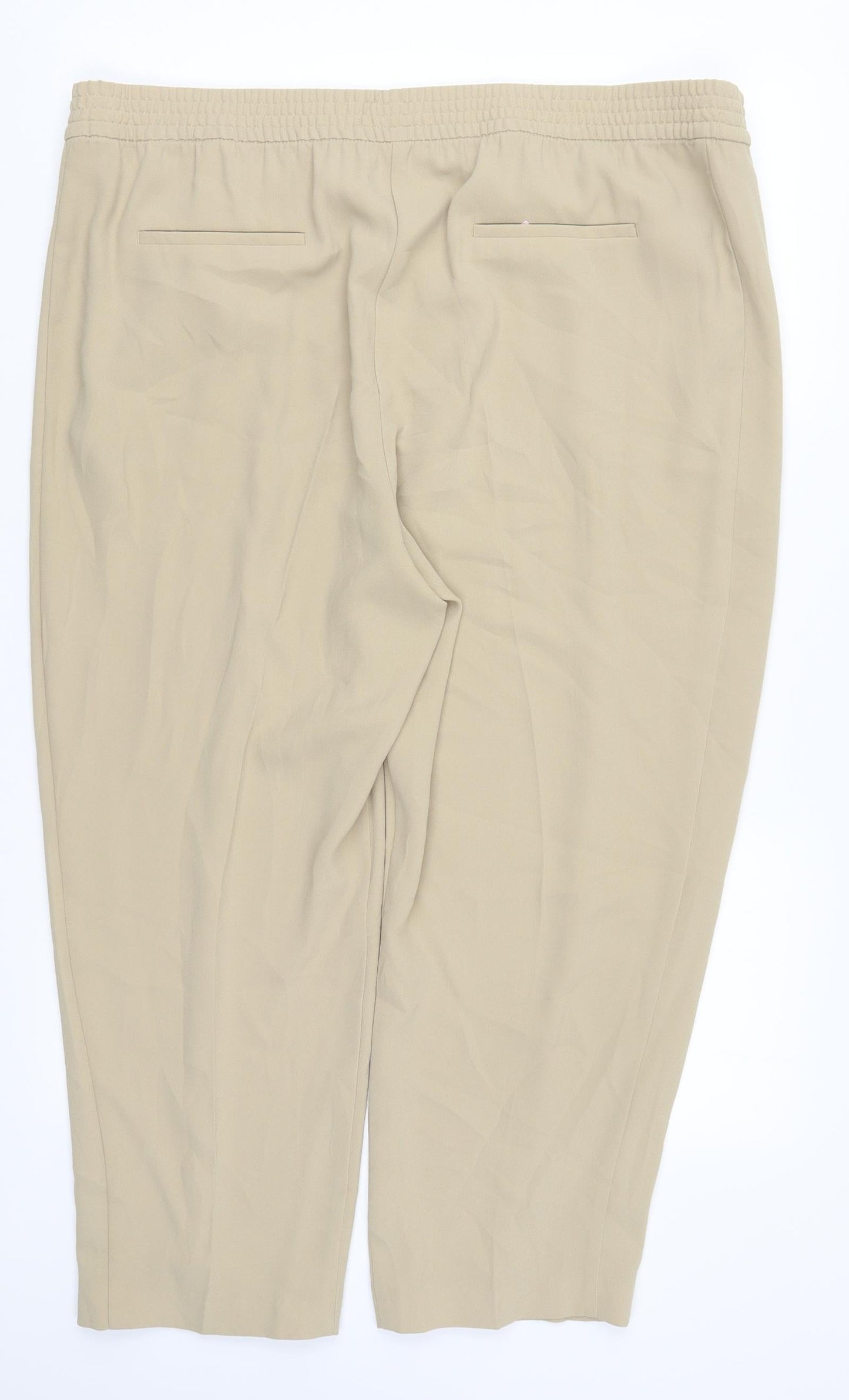 Womens UK Size 22 Marks and Spencer Regular Fit  Beige Trousers