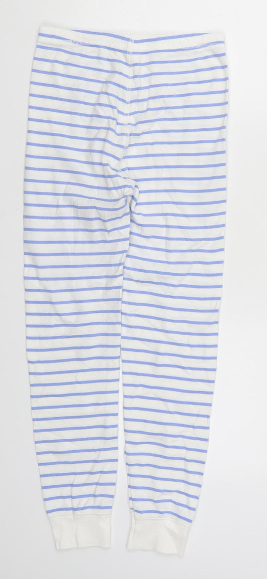 NEXT Girls Blue Striped  Sweatpants Trousers Size 11 Years - Loungewear