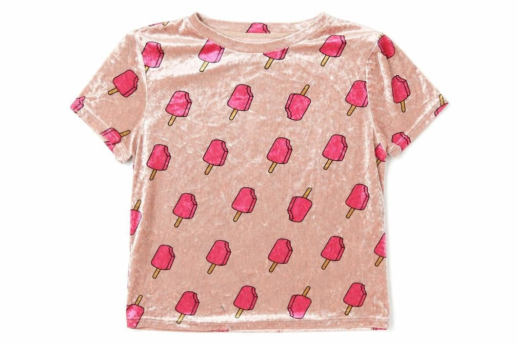 Preworn Womens Pink Solid  Top Pyjama Top Size S  - Ice Lollies