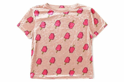 Preworn Womens Pink Solid  Top Pyjama Top Size S  - Ice Lollies