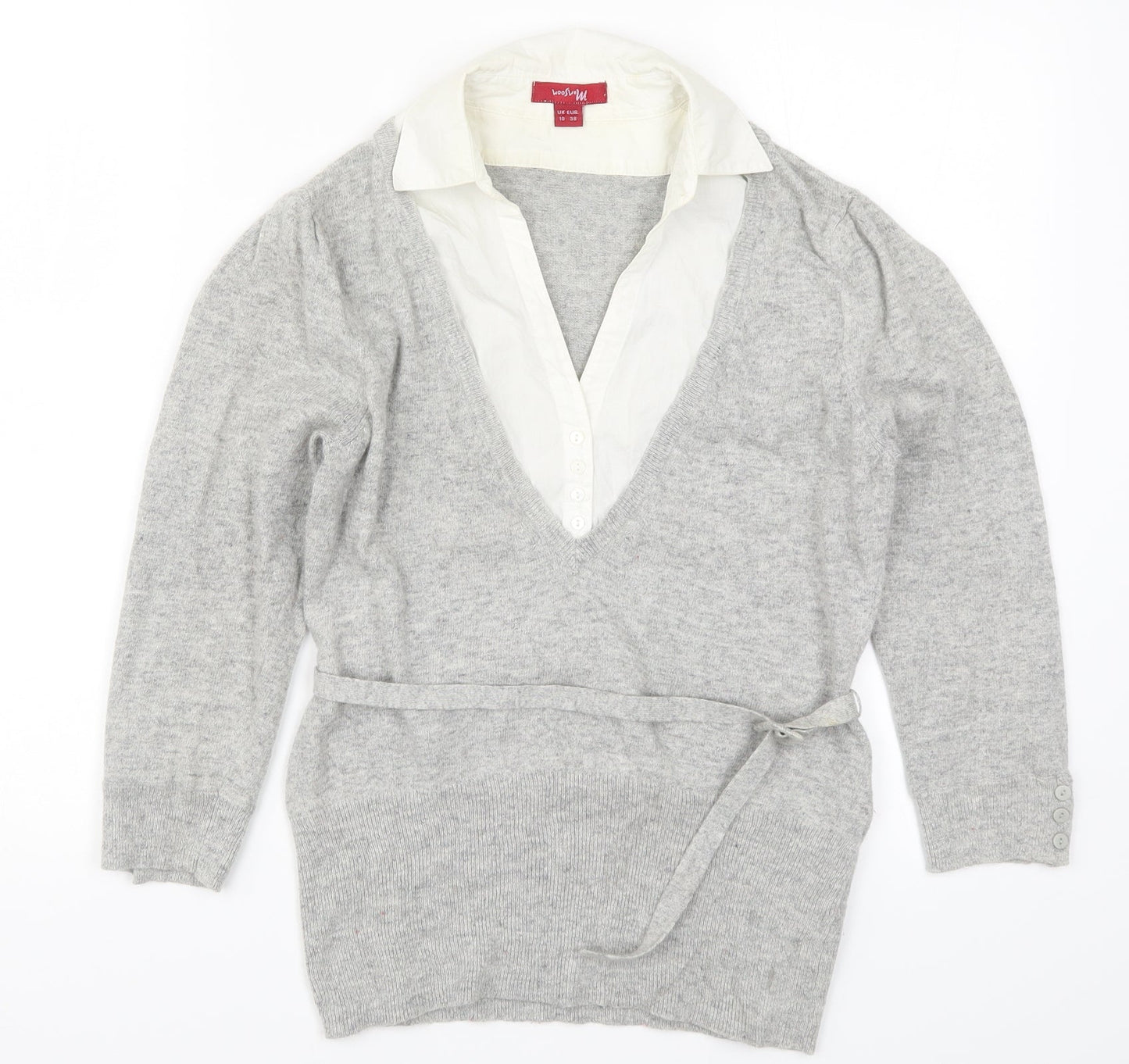 Womens UK Size 10 Monsoon Grey Pullover Jumper