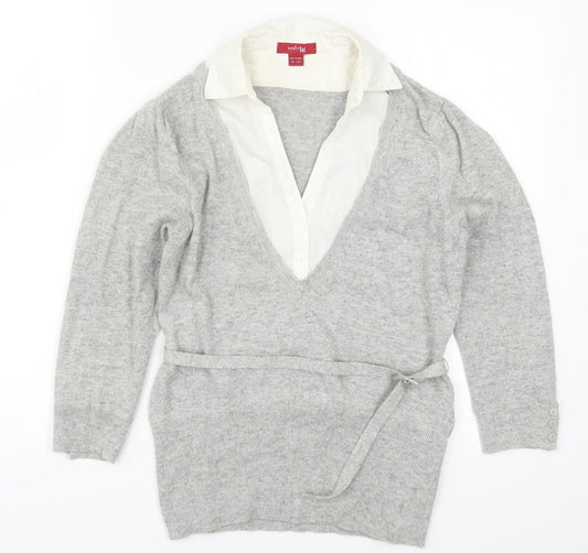 Womens UK Size 10 Monsoon Grey Pullover Jumper