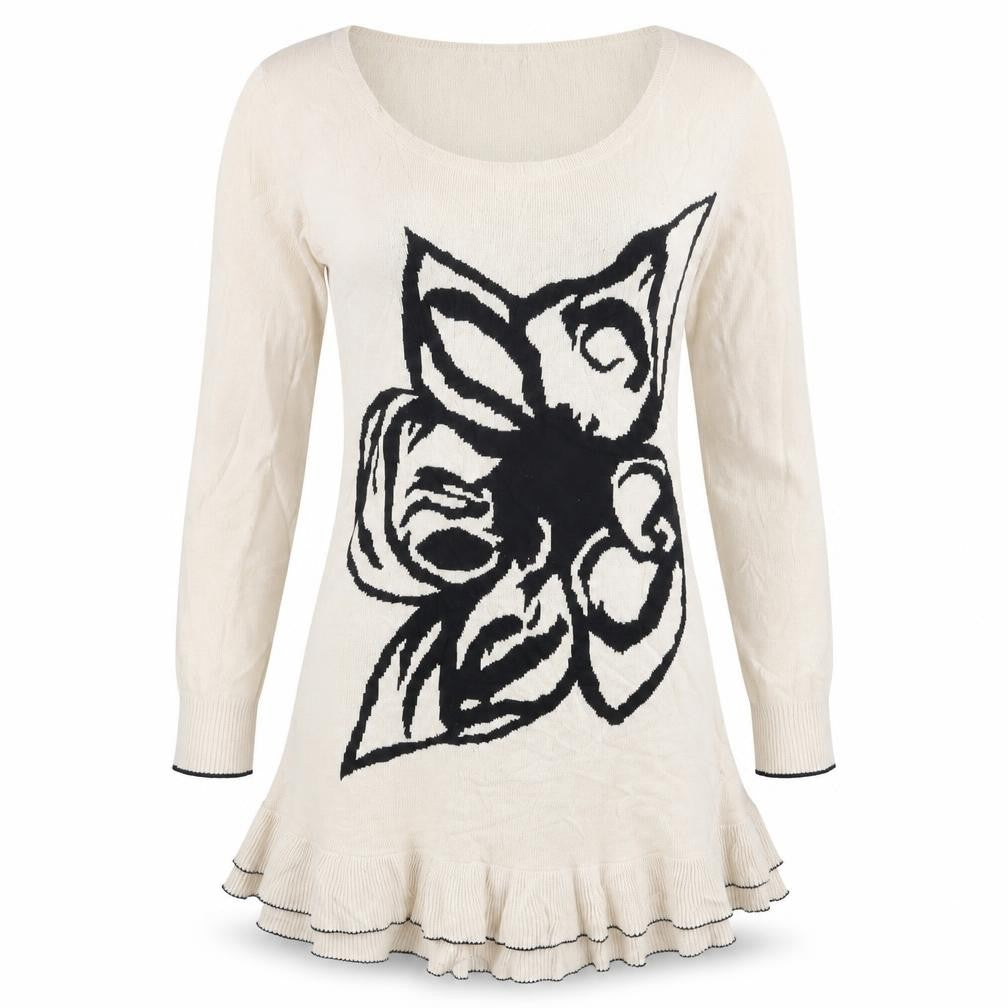 Womens UK Size 12 Papaya Beige Pullover Jumper
