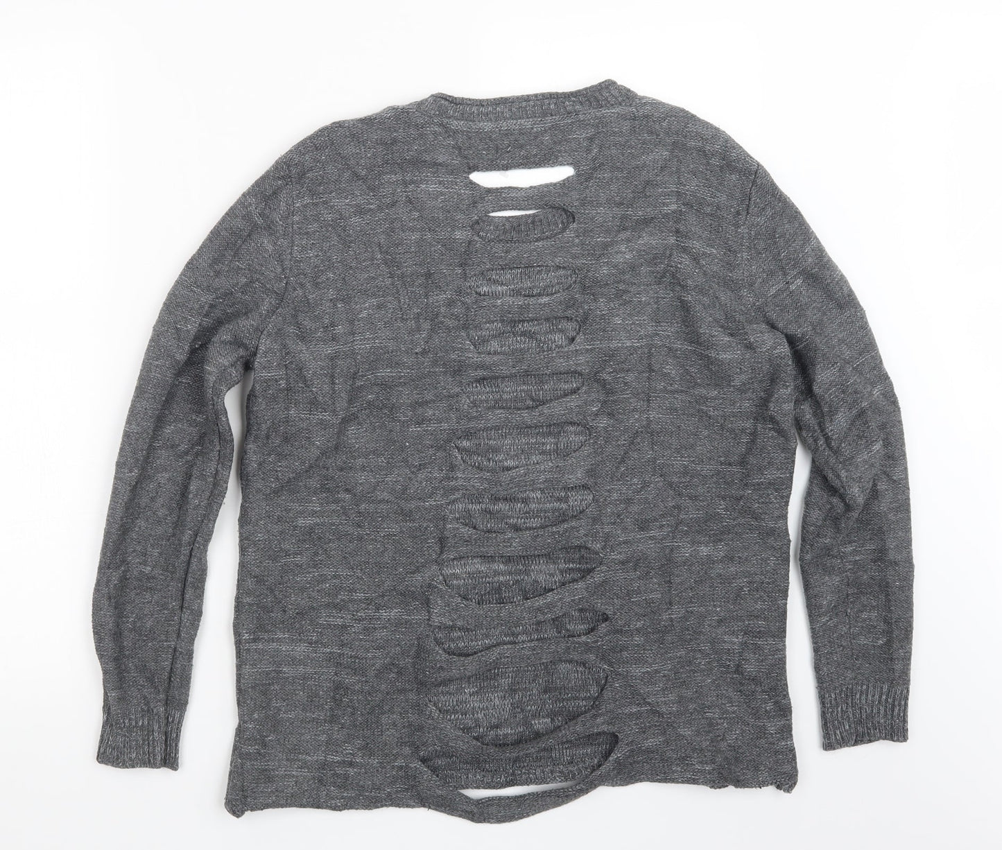 Womens UK Size M Papaya Grey Pullover Jumper