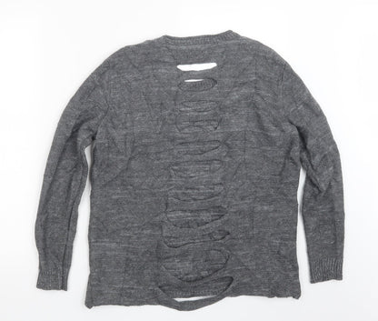 Womens UK Size M Papaya Grey Pullover Jumper