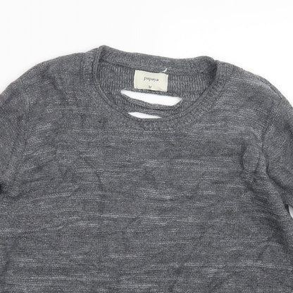 Womens UK Size M Papaya Grey Pullover Jumper