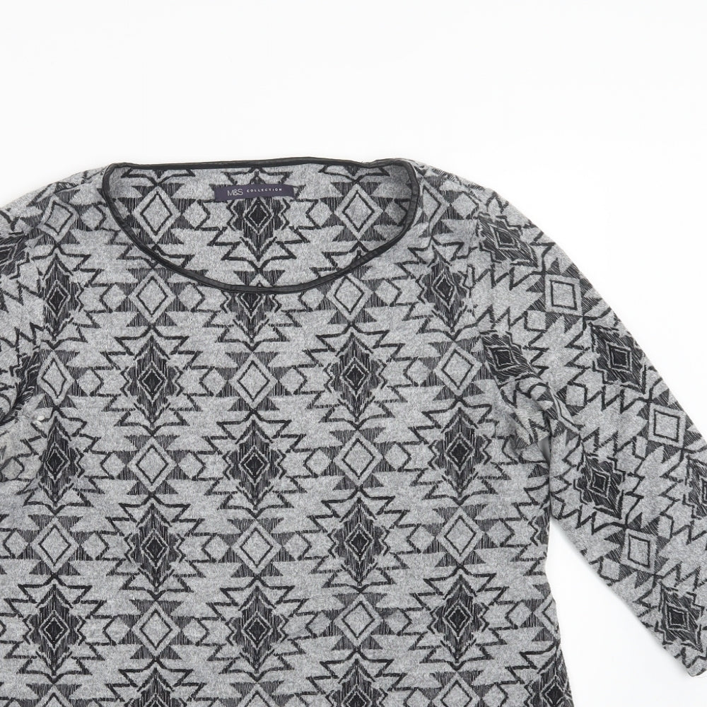 Womens UK Size 14 Marks and Spencer Grey Pullover Jumper