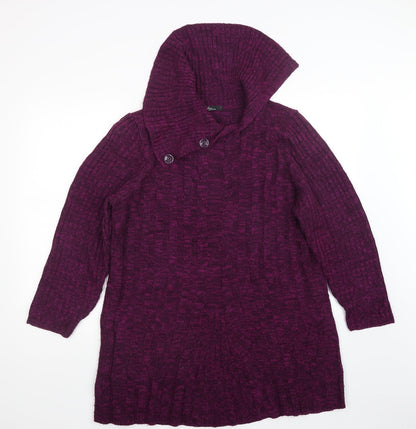 Womens UK Size L BM Purple Pullover Jumper