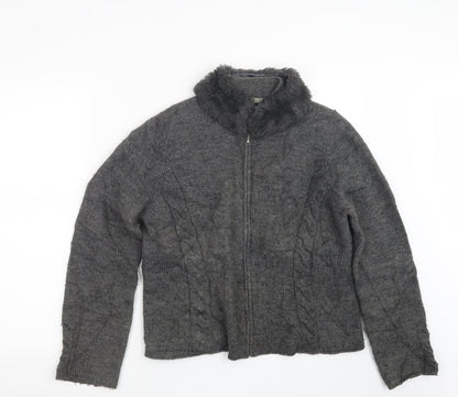 Marks and Spencer Womens Grey  Knit Jacket  Size 16