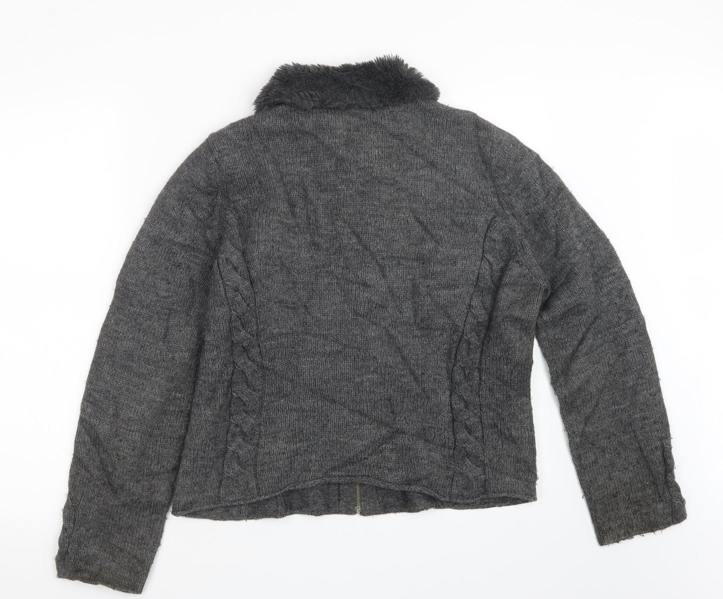 Marks and Spencer Womens Grey  Knit Jacket  Size 16