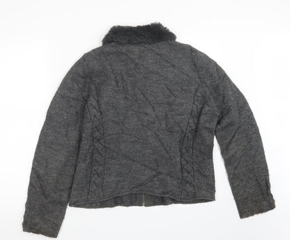 Marks and Spencer Womens Grey  Knit Jacket  Size 16