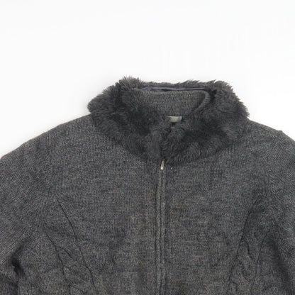 Marks and Spencer Womens Grey  Knit Jacket  Size 16