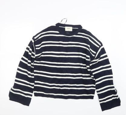 Womens UK Size M Papaya Blue Pullover Jumper