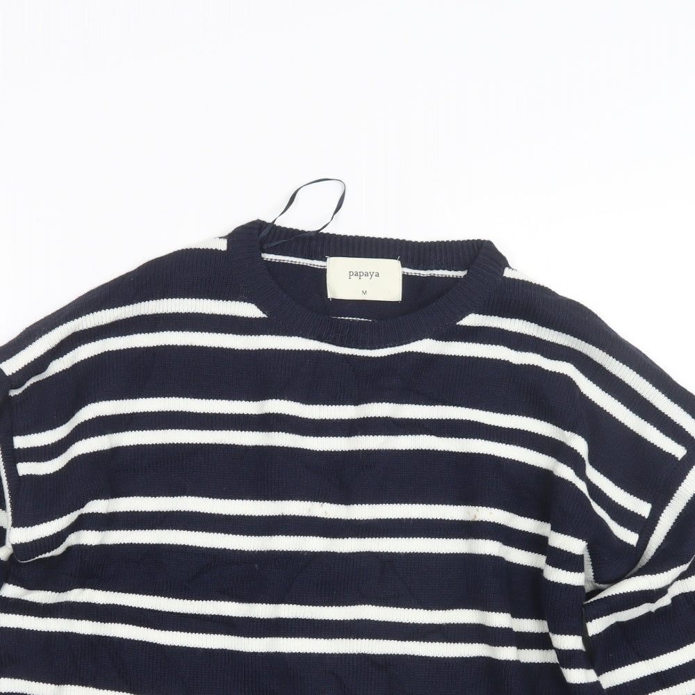 Womens UK Size M Papaya Blue Pullover Jumper