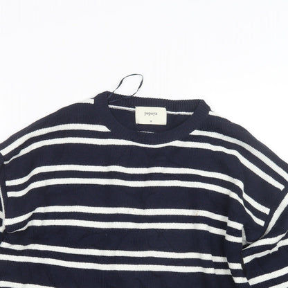 Womens UK Size M Papaya Blue Pullover Jumper