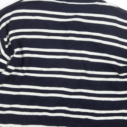 Womens UK Size M Papaya Blue Pullover Jumper