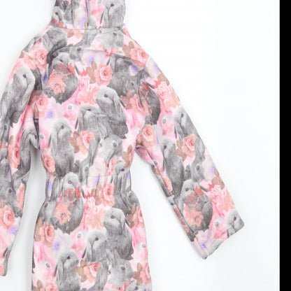 Marks and Spencer Girls Pink Floral  Top Robe Size 2-3 Years
