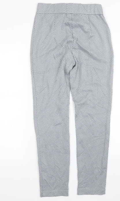 Riani Womens Blue Geometric  Trousers  Size 8 L28 in