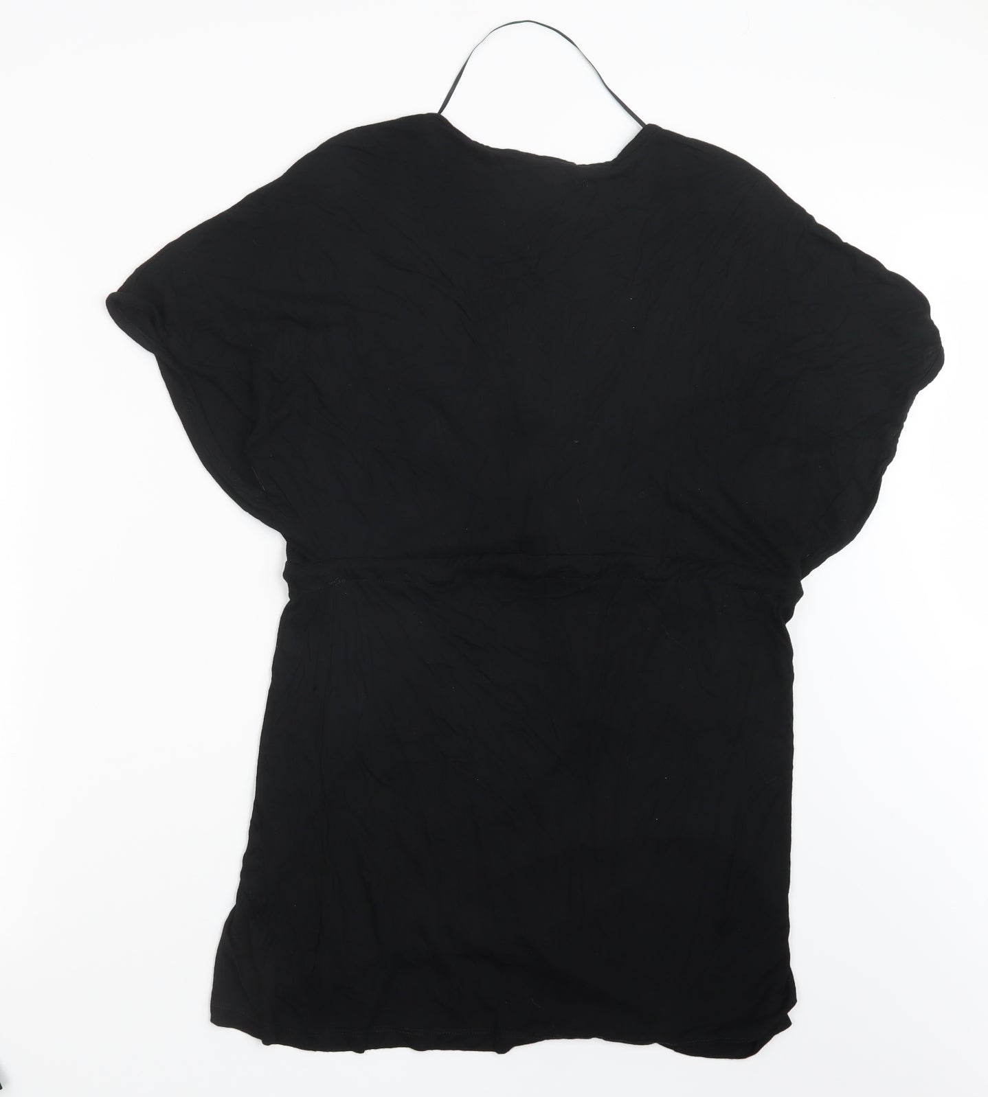 Womens UK Size 10 Ocean Club Black Basic T-Shirt