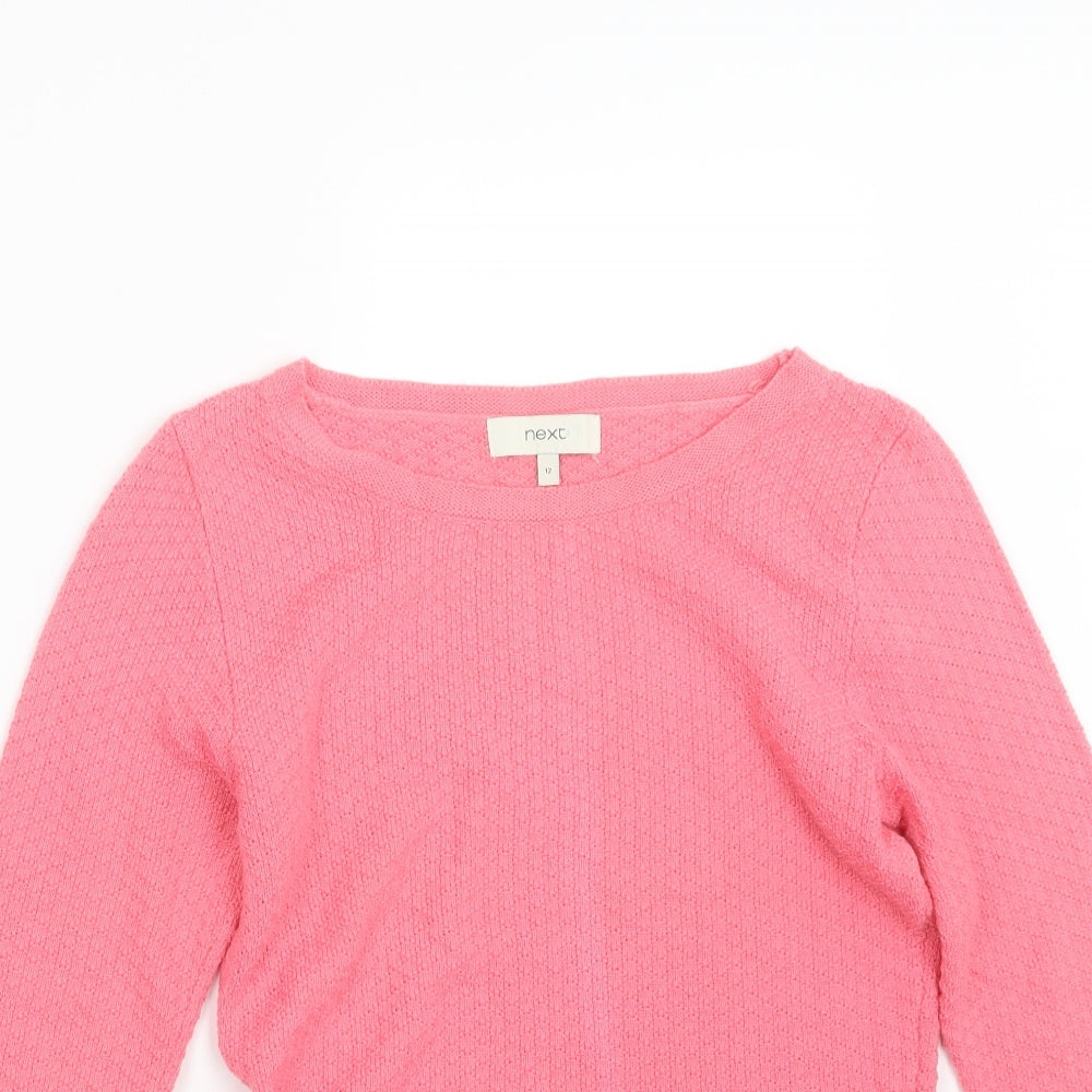 Womens UK Size 12 NEXT Pink Pullover Jumper