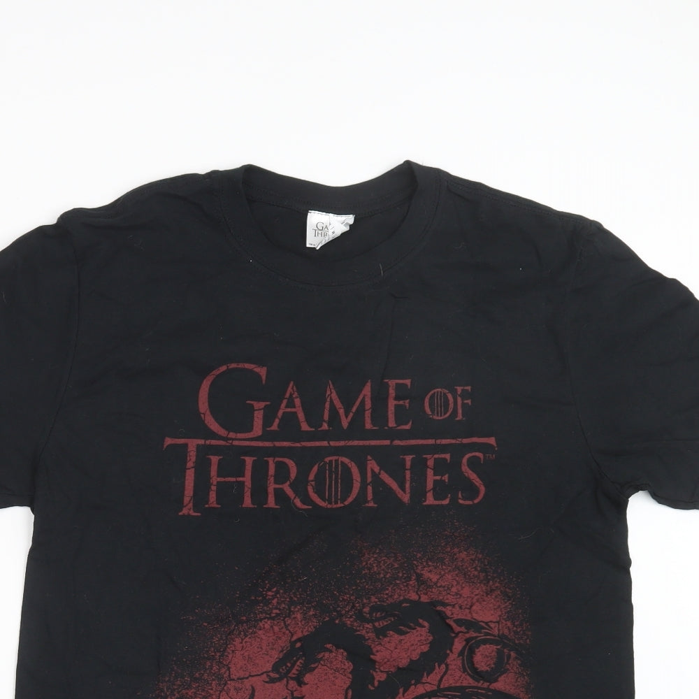 Mens UK Size M Gildan Black  T-Shirt