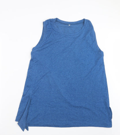 Womens UK Size L Preworn Blue Basic Tank