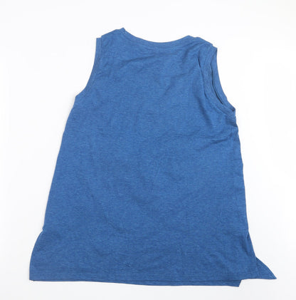 Womens UK Size L Preworn Blue Basic Tank