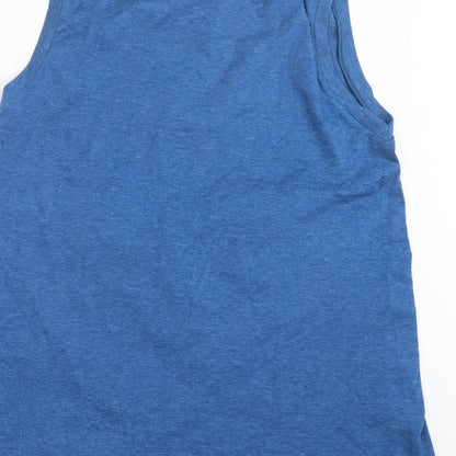 Womens UK Size L Preworn Blue Basic Tank