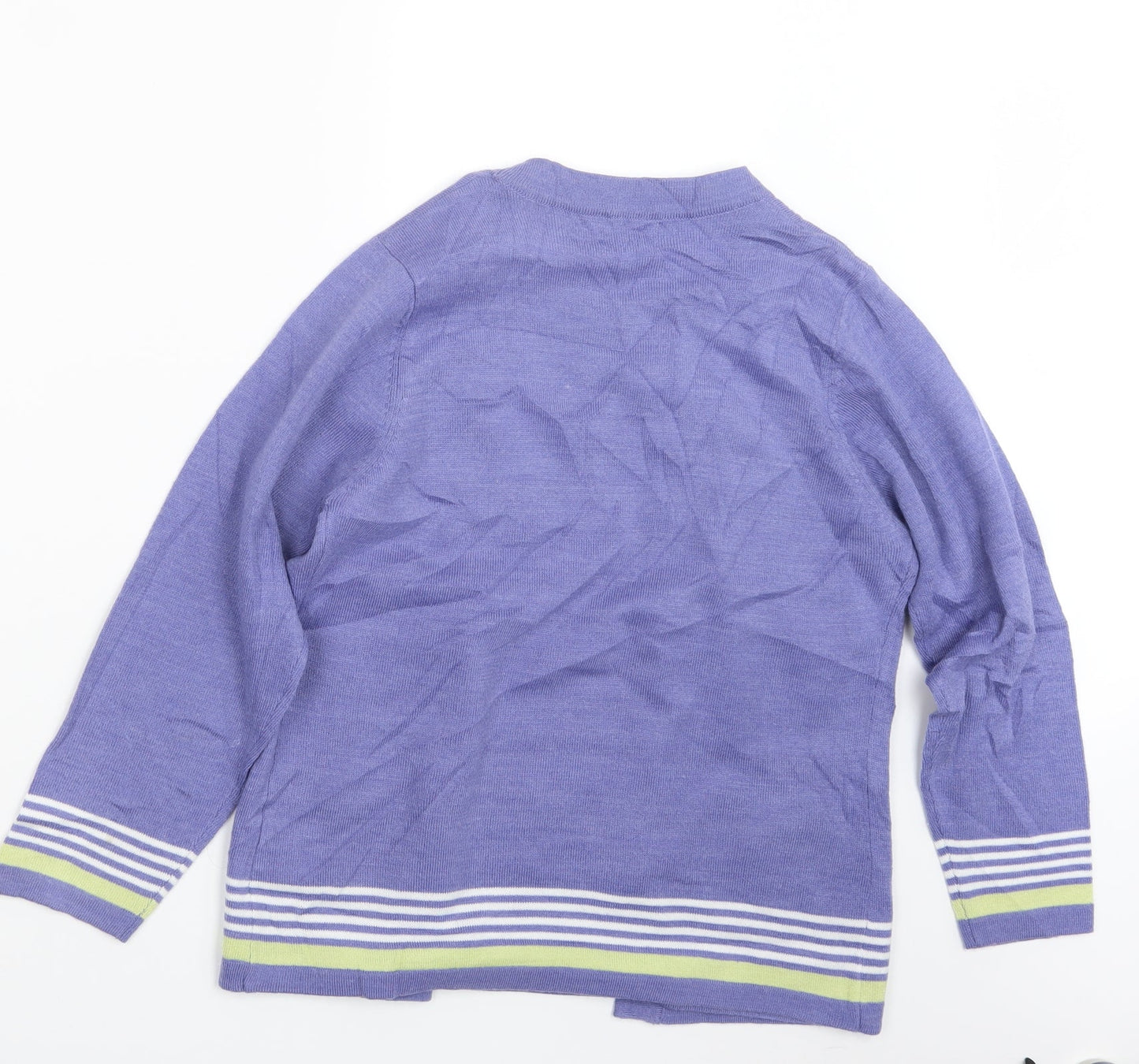 EWM Womens Purple  Knit Cardigan Jumper Size 10  - Top and cardigan in one