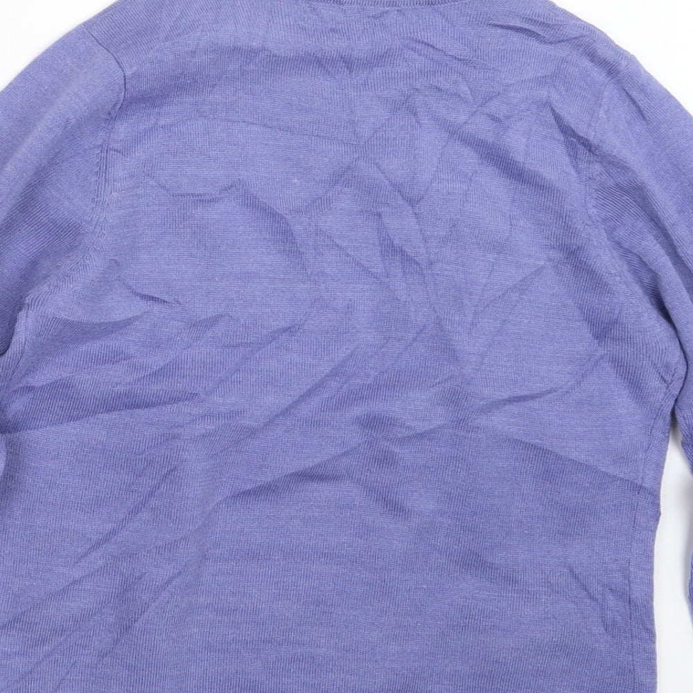 EWM Womens Purple  Knit Cardigan Jumper Size 10  - Top and cardigan in one