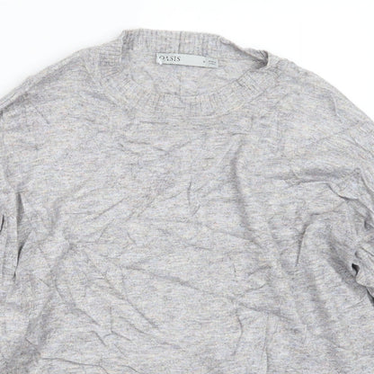 Oasis Womens Grey   Pullover Jumper Size M
