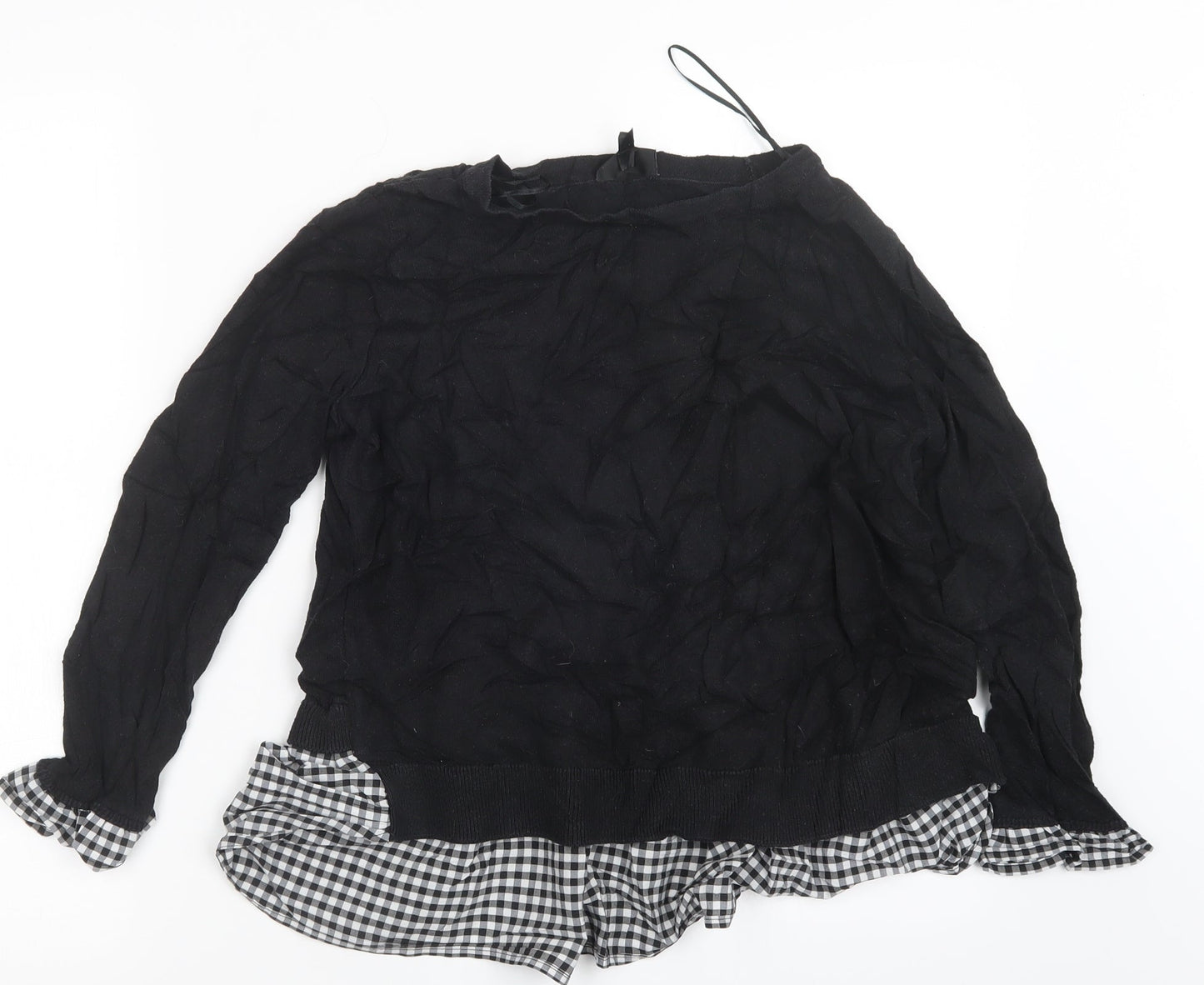 Womens UK Size 10 Topshop Black Pullover Jumper