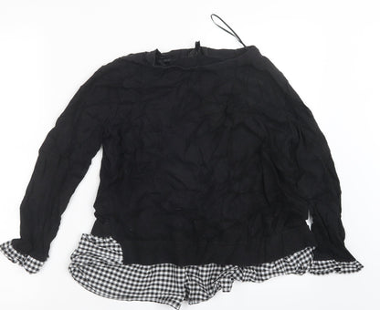 Womens UK Size 10 Topshop Black Pullover Jumper
