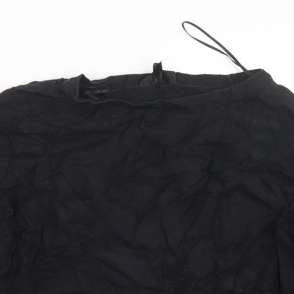 Womens UK Size 10 Topshop Black Pullover Jumper