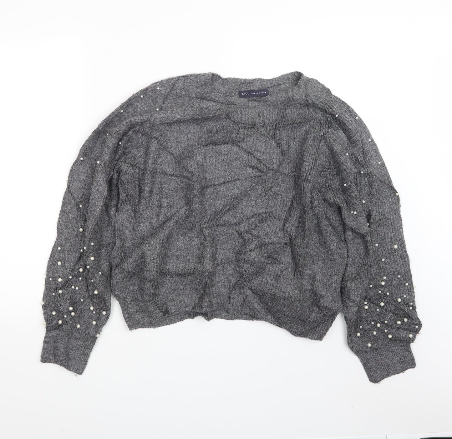 Womens UK Size M Marks and Spencer Grey Pullover Jumper