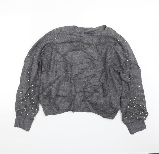 Womens UK Size M Marks and Spencer Grey Pullover Jumper