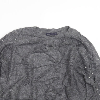 Womens UK Size M Marks and Spencer Grey Pullover Jumper