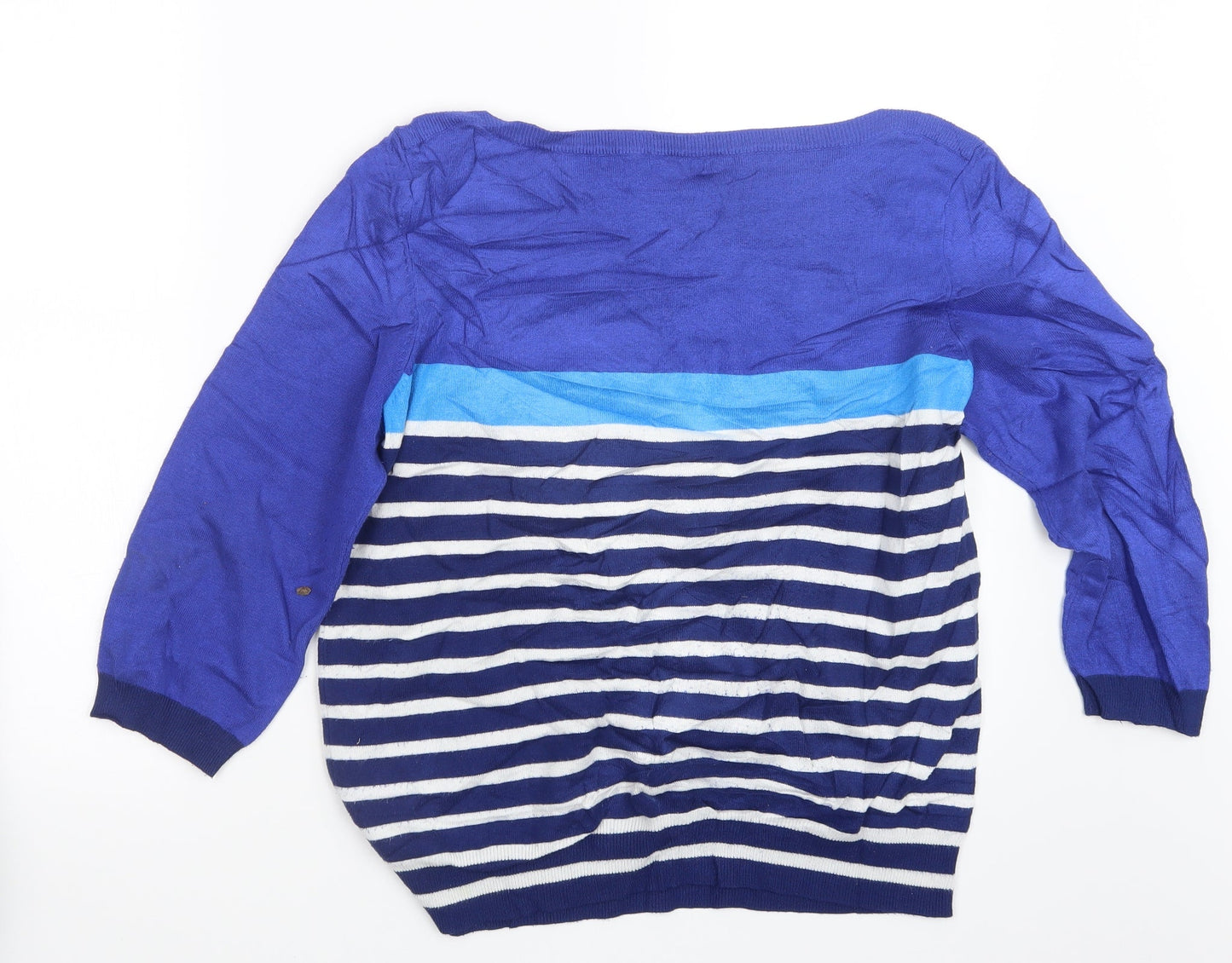 Womens UK Size L M&Co Blue Pullover Jumper