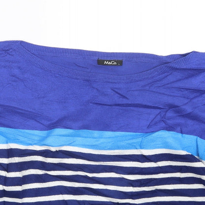 Womens UK Size L M&Co Blue Pullover Jumper
