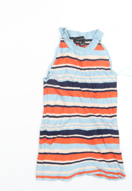 Atmosphere Womens Blue Striped  Pullover Jumper Size 8
