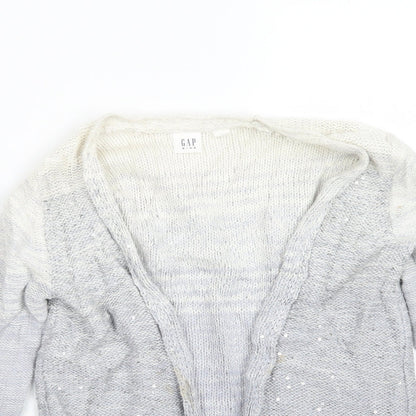 Gap Girls Grey  Knit Cardigan Jumper Size 6-7 Years