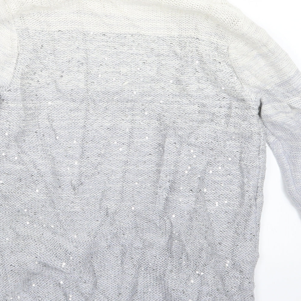 Gap Girls Grey  Knit Cardigan Jumper Size 6-7 Years