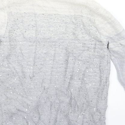 Gap Girls Grey  Knit Cardigan Jumper Size 6-7 Years