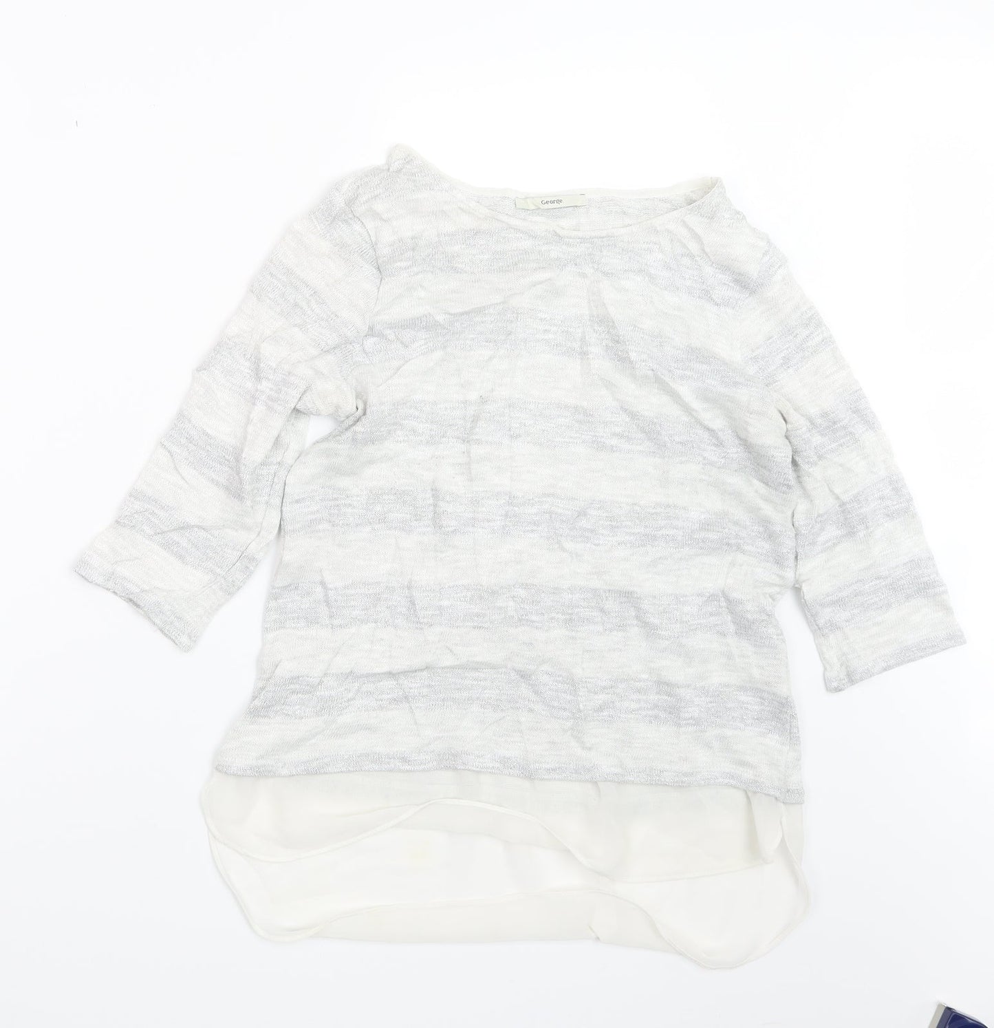 George Womens Grey  Knit Pullover Jumper Size 14