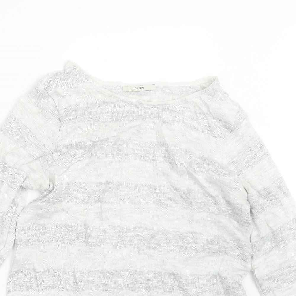 George Womens Grey  Knit Pullover Jumper Size 14