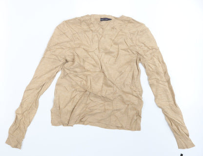Womens UK Size 12 Marks and Spencer Beige Pullover Jumper