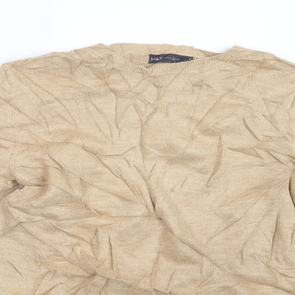Womens UK Size 12 Marks and Spencer Beige Pullover Jumper