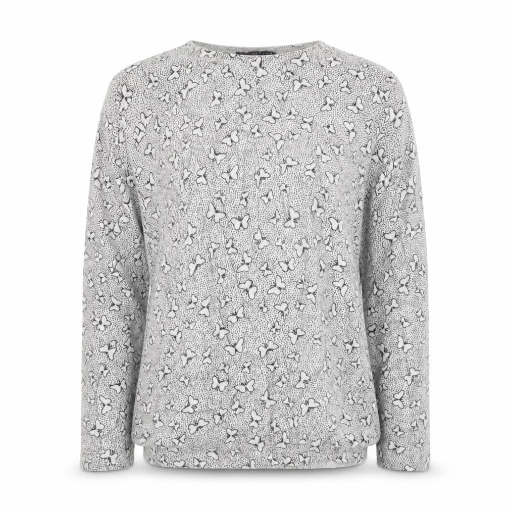 Marks & Spencer Womens Grey Geometric Knit Pullover Jumper Size 14
