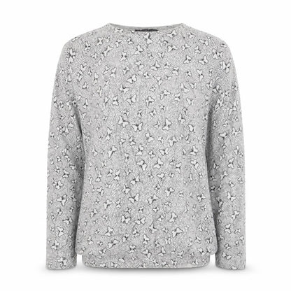 Marks & Spencer Womens Grey Geometric Knit Pullover Jumper Size 14