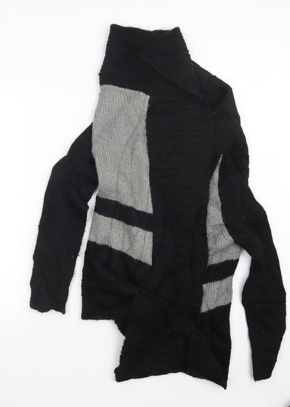 Womens UK Size 10 Warehouse Black Cardigan Jumper